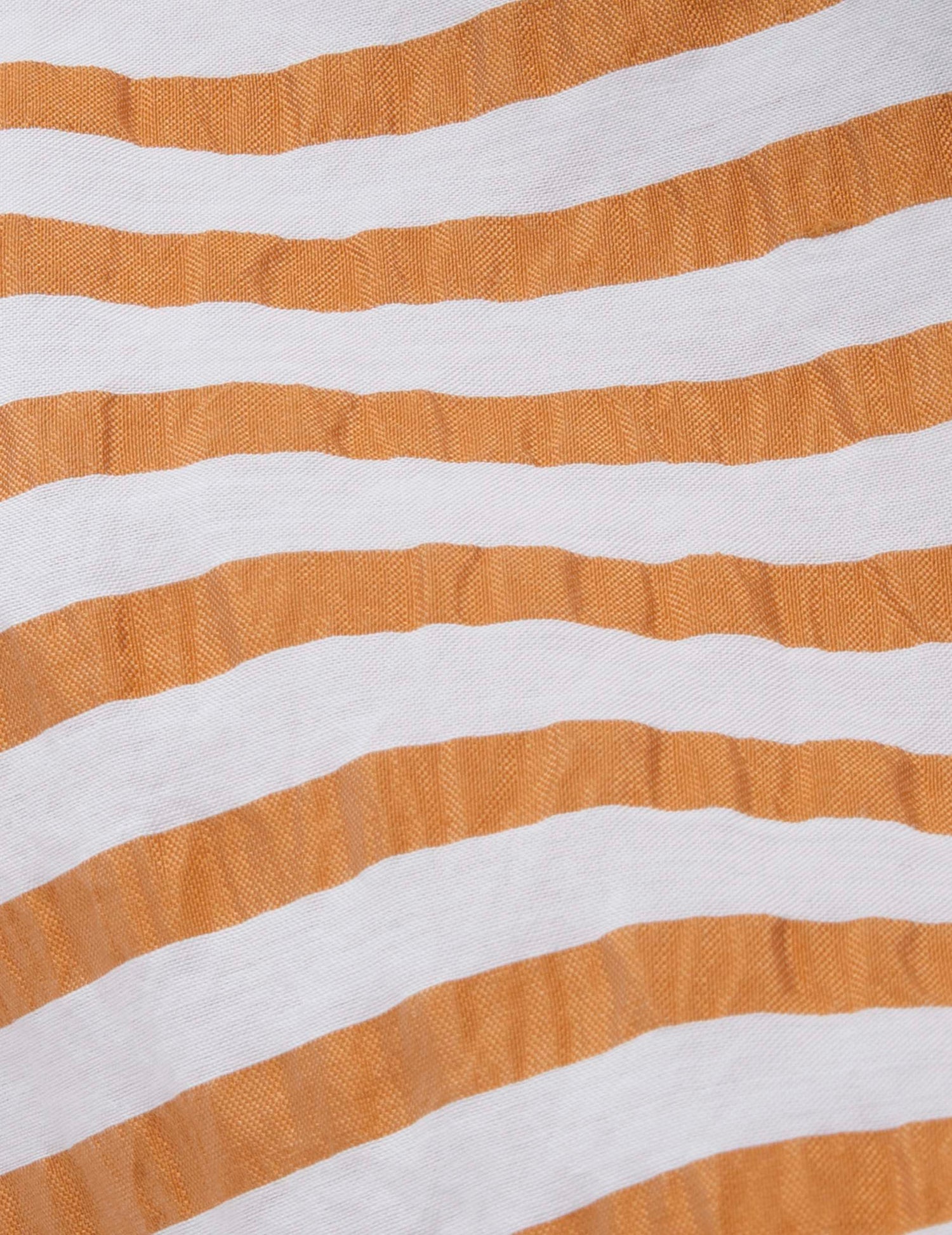Chemise Lisa rayée ocre - Seersucker - Col Victorien#6