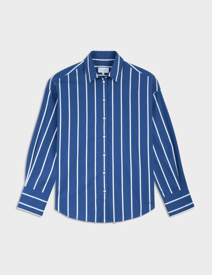 Lizandra navy striped oversized shirt