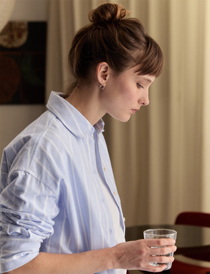 Chemise oversize Lizandra rayée bleue