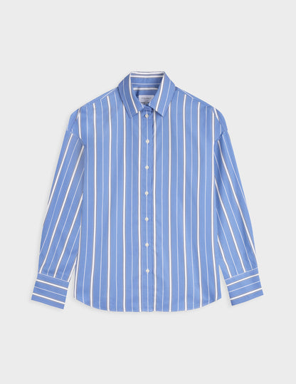 Chemise oversize Lizandra rayée bleue