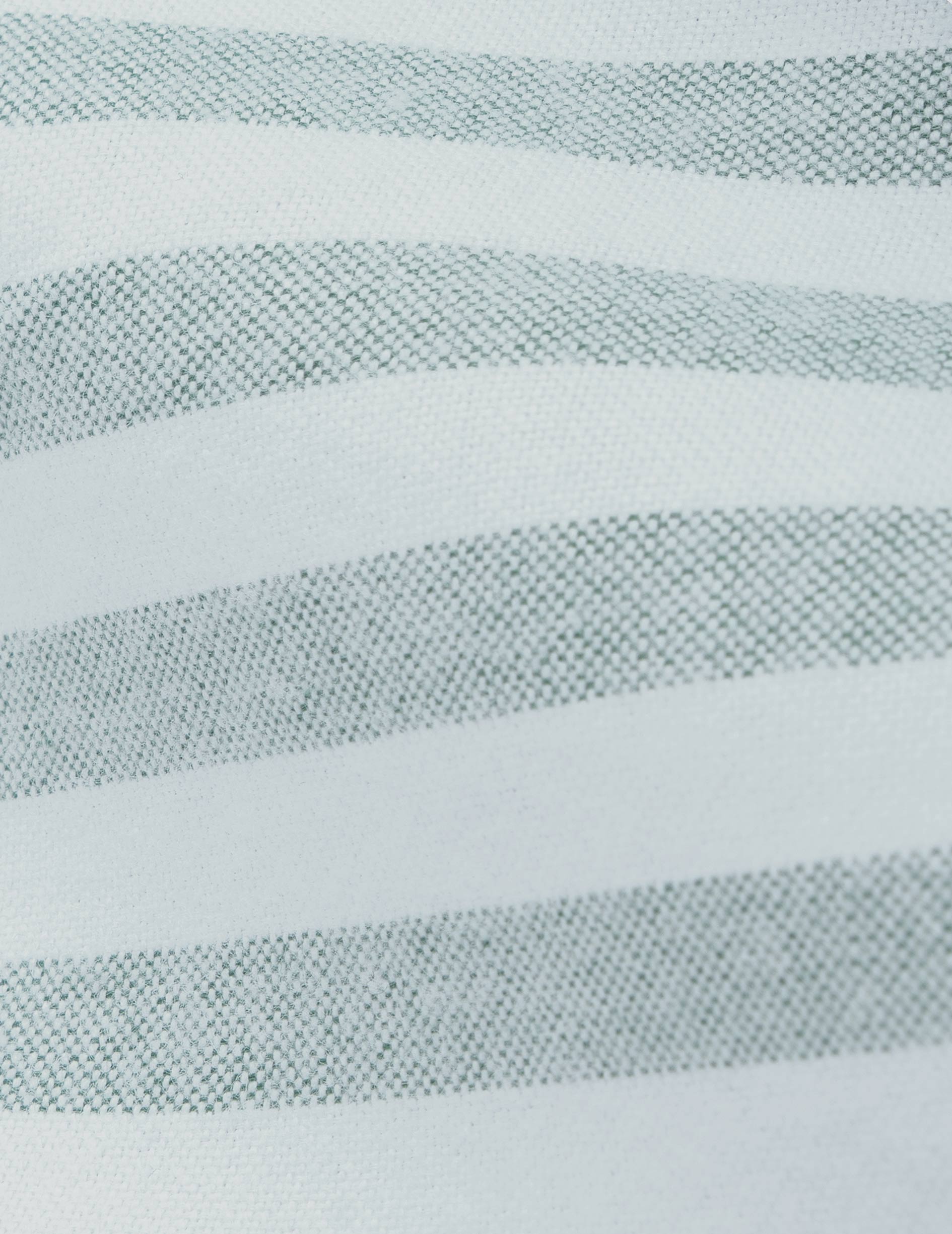 Chemise oversize Maliza rayée verte - Oxford gratté - Col Chemise