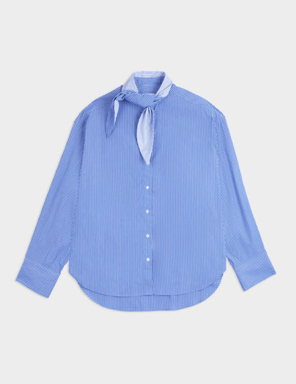 Chemise Margaux rayée bleue