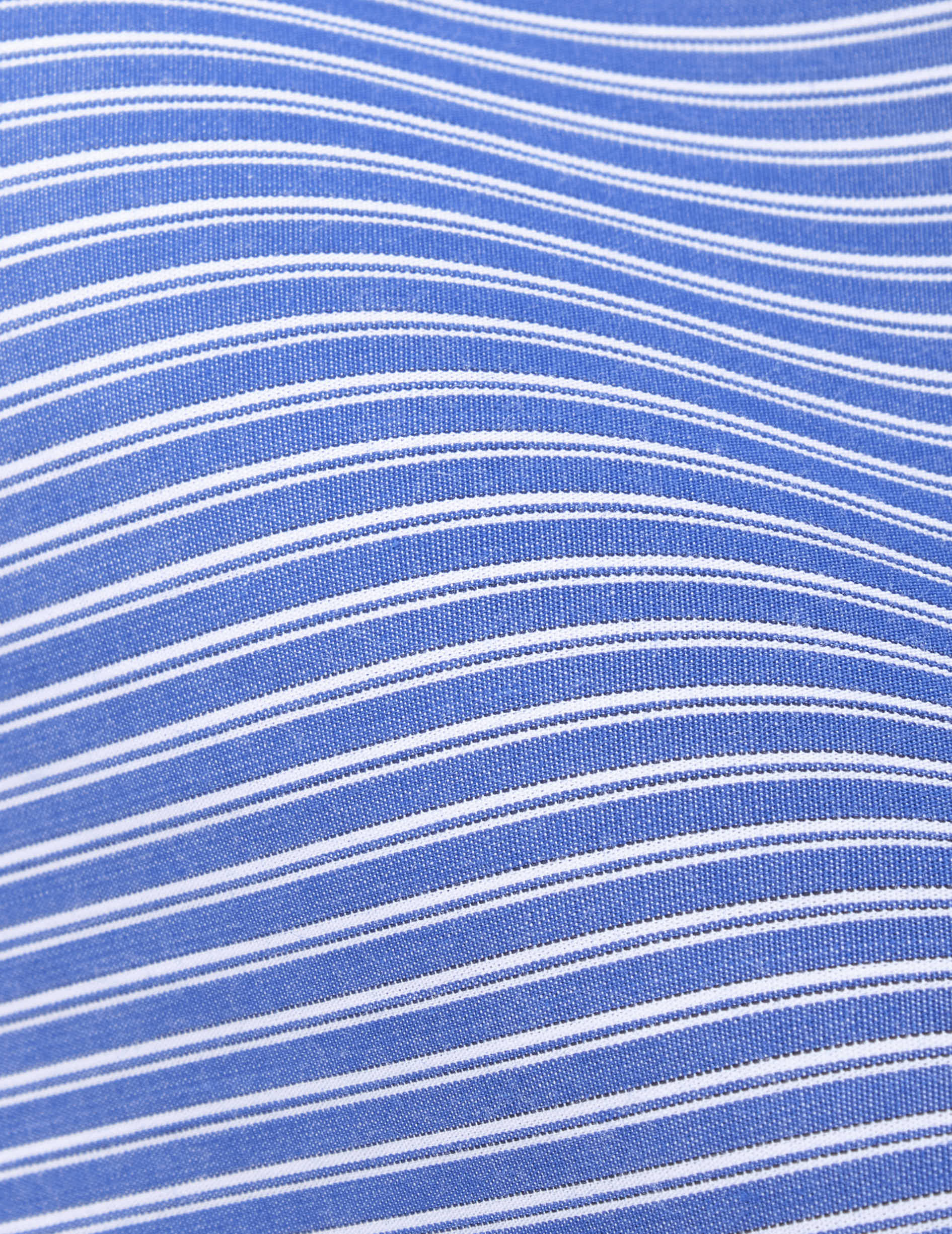Chemise Margaux rayée bleue - Popeline - Col Lavalière