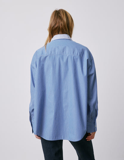 Chemise Margaux rayée bleue