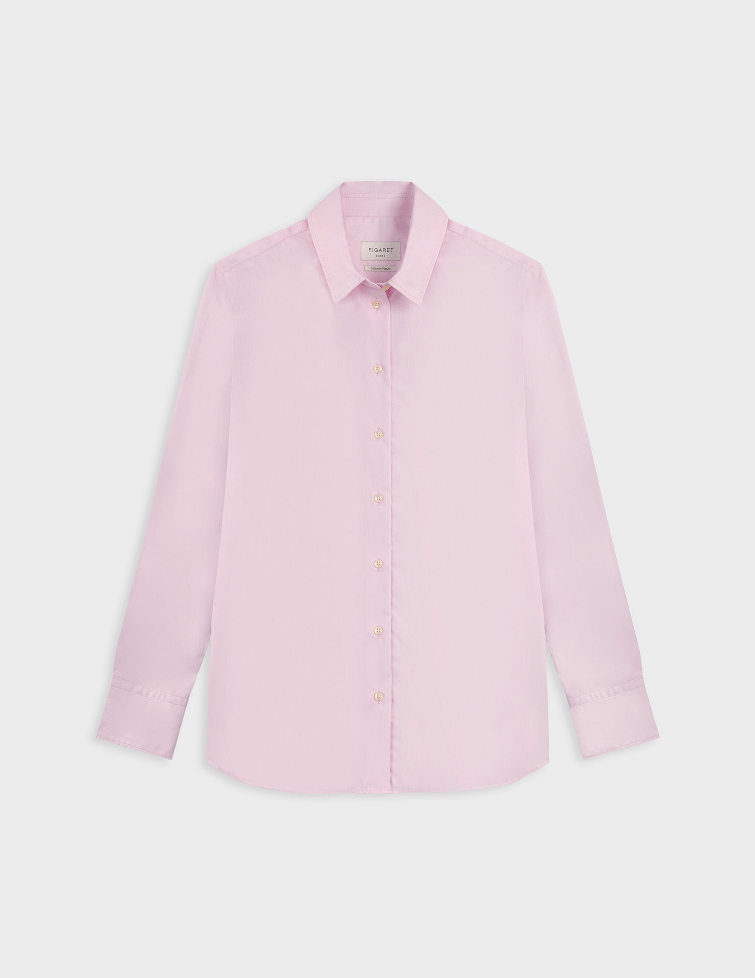 Chemise Marion Voyage rose - Popeline - Col Chemise - Repassage facile