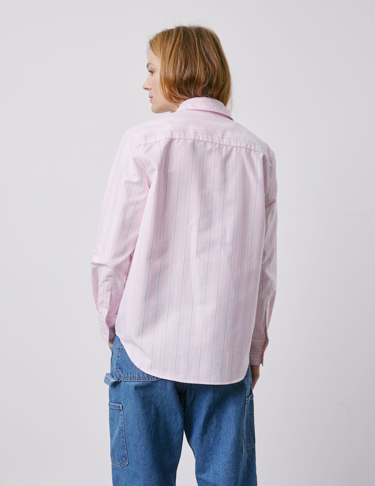 Chemise Marion rayée rose - Oxford - Col Chemise#2