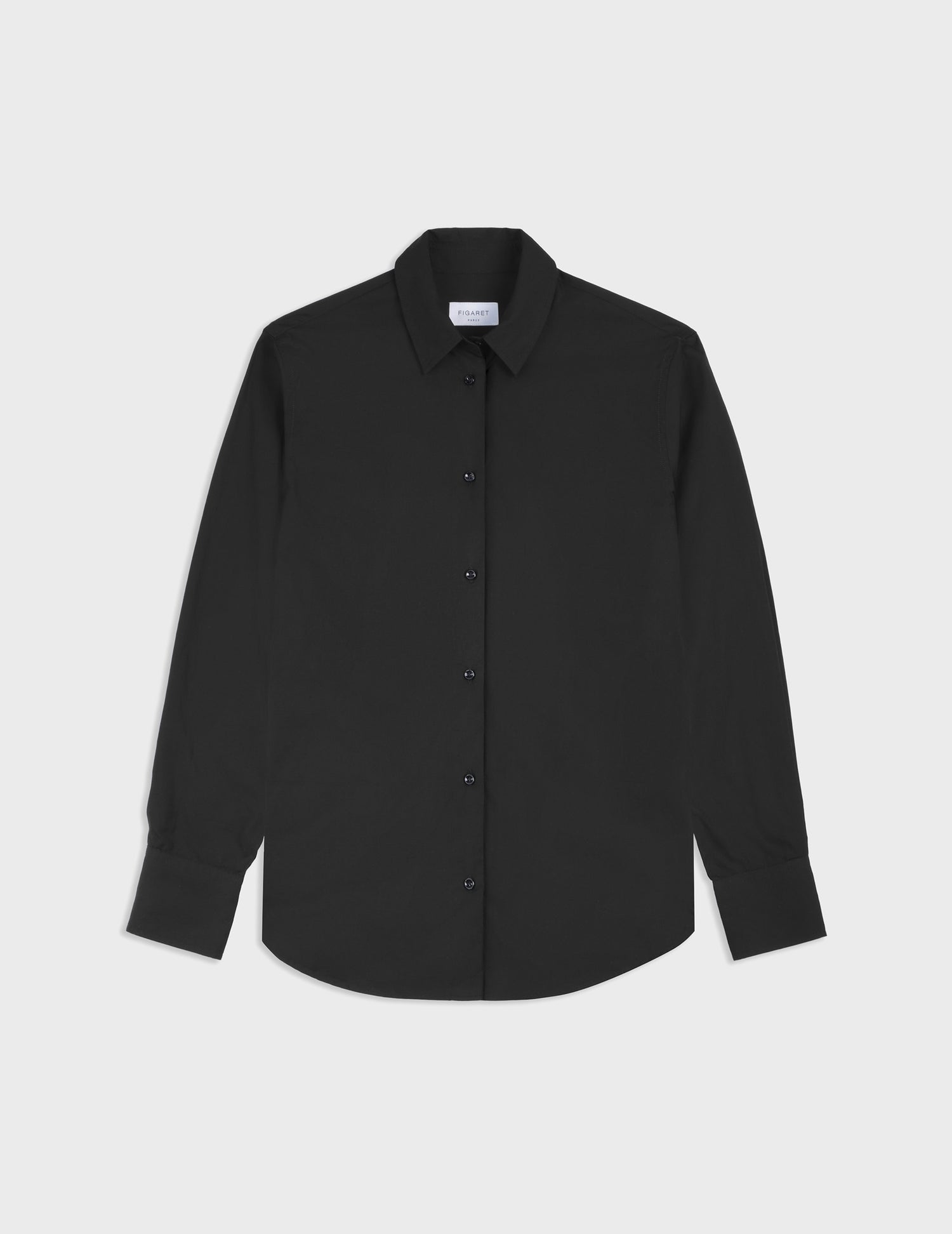 Chemise Marion noire - Popeline - Col Chemise#3