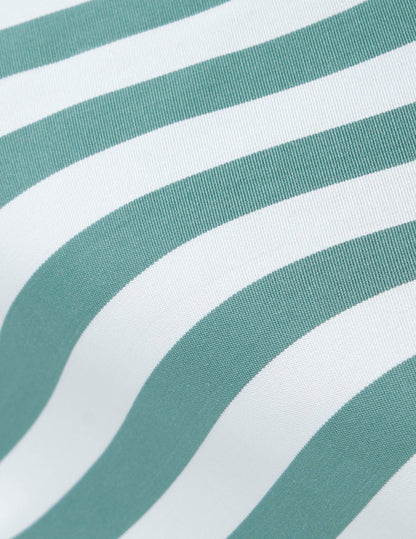 Chemise oversize Mathilde rayée vert sauge