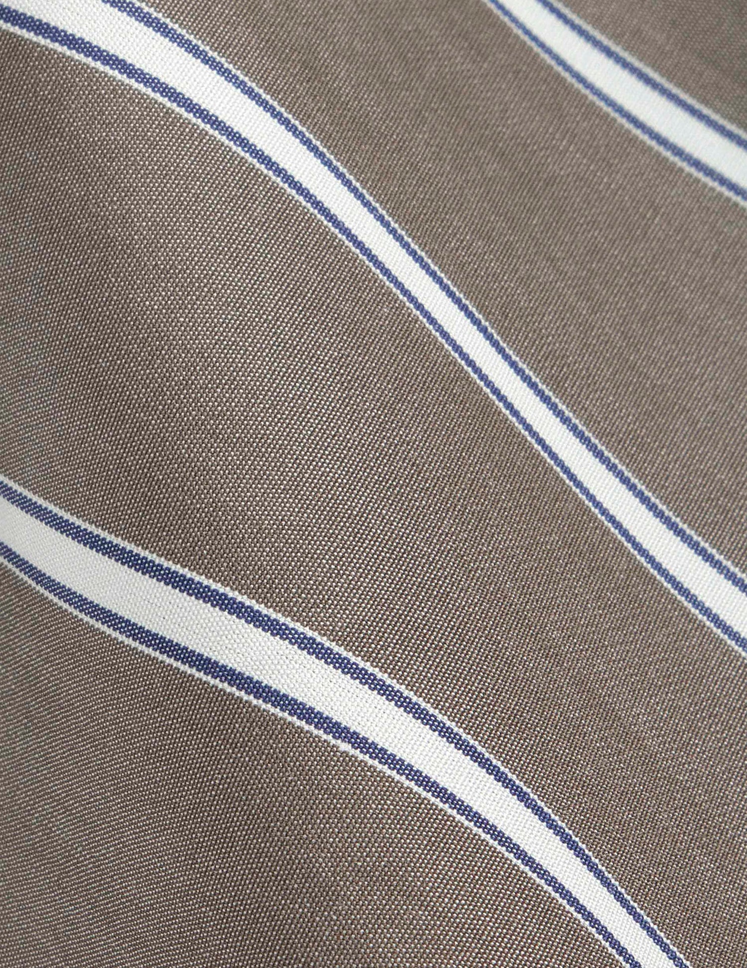 Chemise oversize Mathilde rayée kaki - Popeline - Col Chemise#5