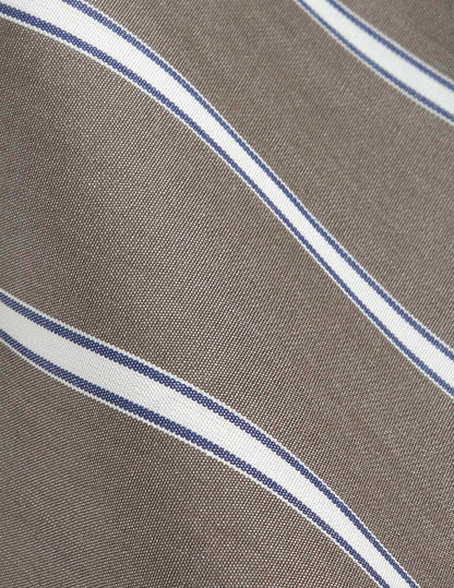 Mathilde khaki striped oversized shirt