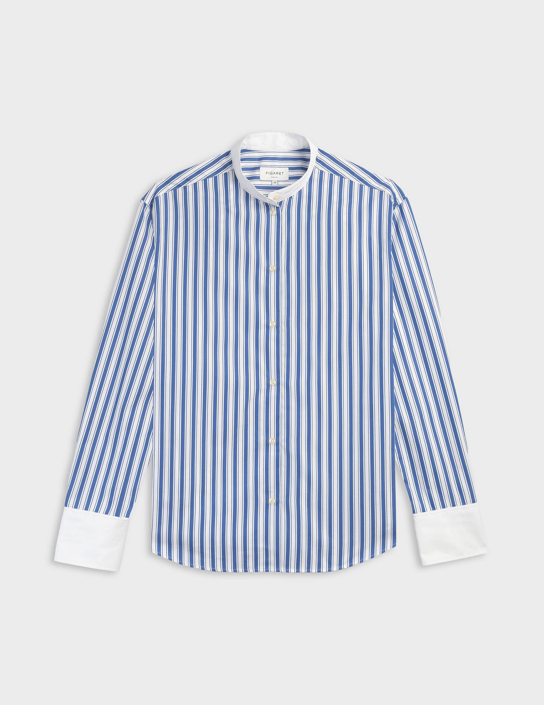 Maude blue striped shirt