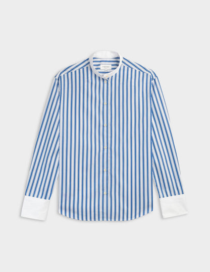 Maude blue striped shirt