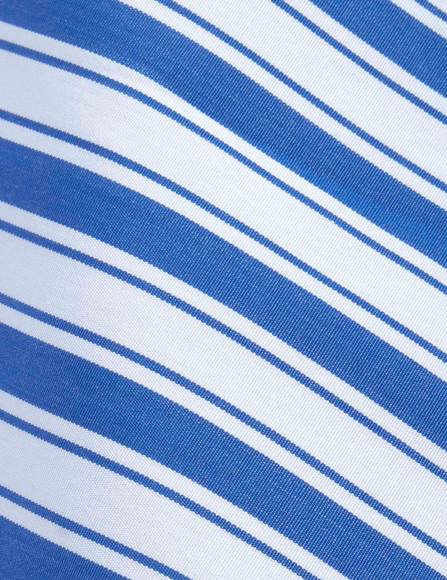 Chemise Maude rayée bleue - Popeline - Col Officier#7