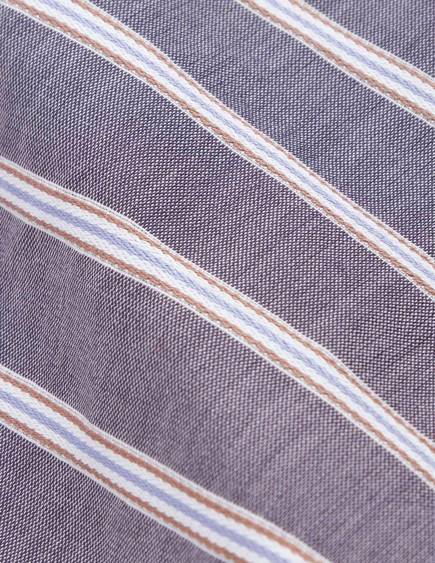 Chemise oversize Maureen rayée grise - Fil-à-fil - Col Officier#8