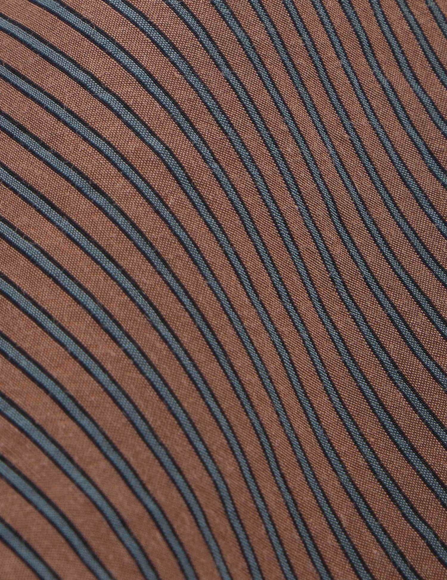 Chemise oversize Maureen rayée marron - Lyocell - Col Officier#8