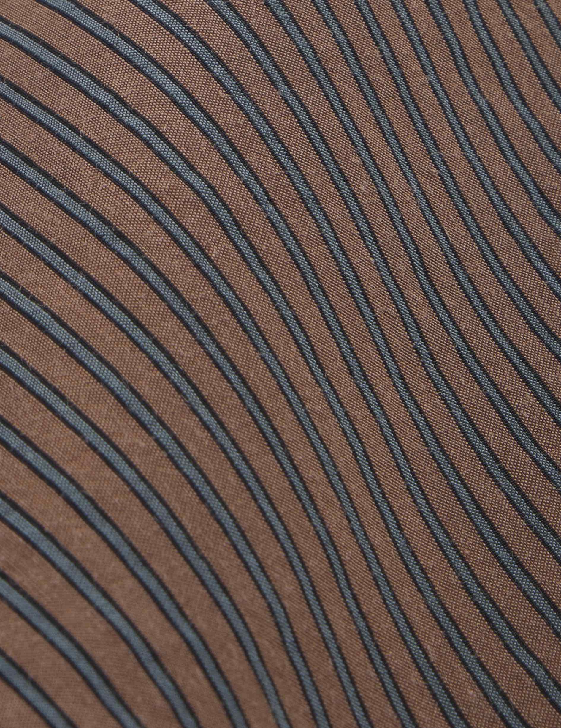 Chemise oversize Maureen rayée marron - Lyocell - Col Officier