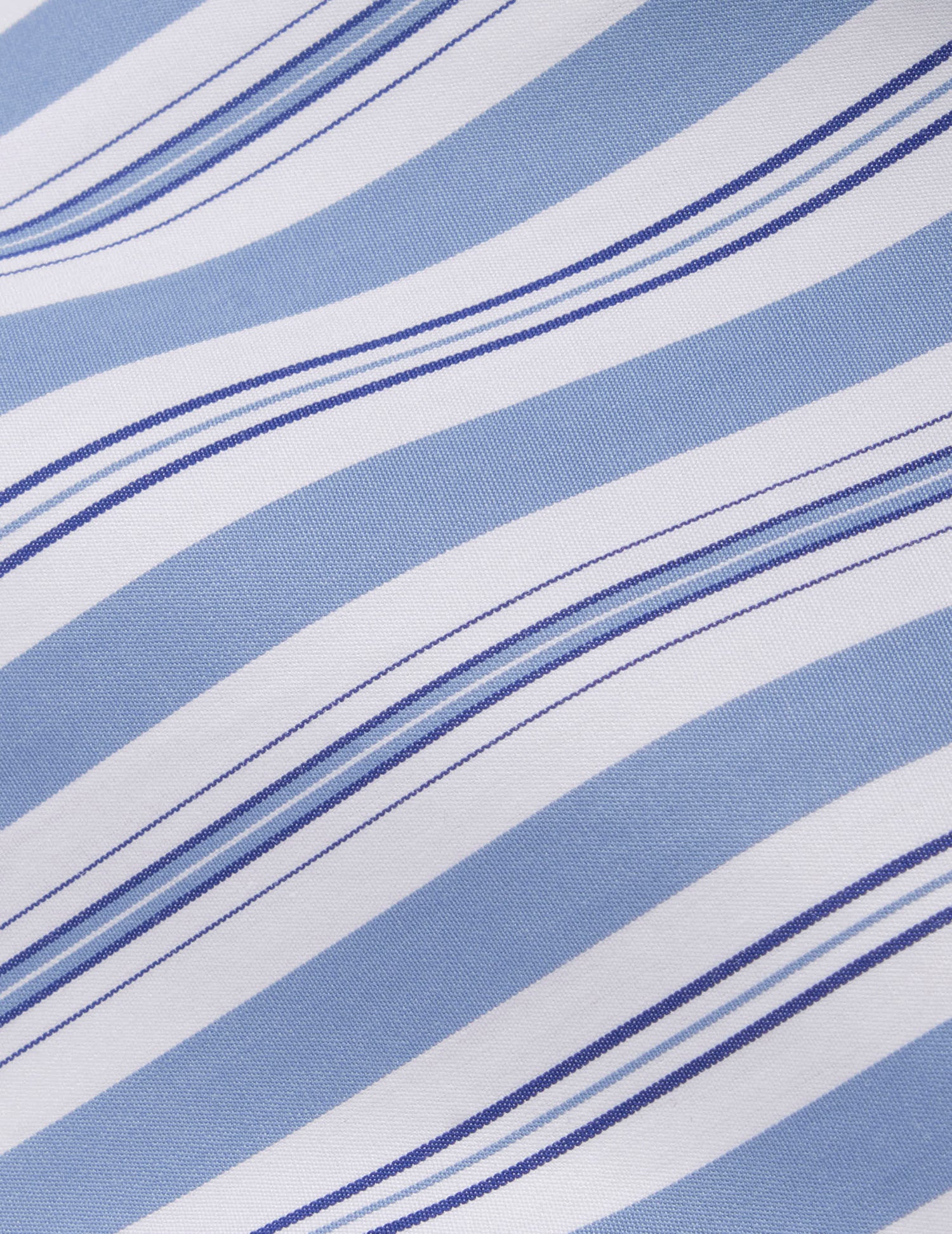 Chemise Mélinda rayée bleue - Popeline - Col Italien#5