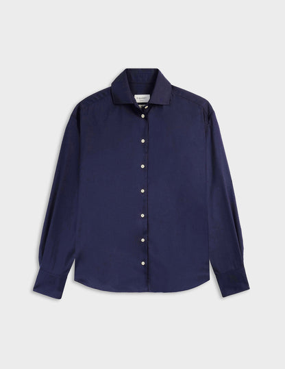 Melinda shirt in navy virgin wool