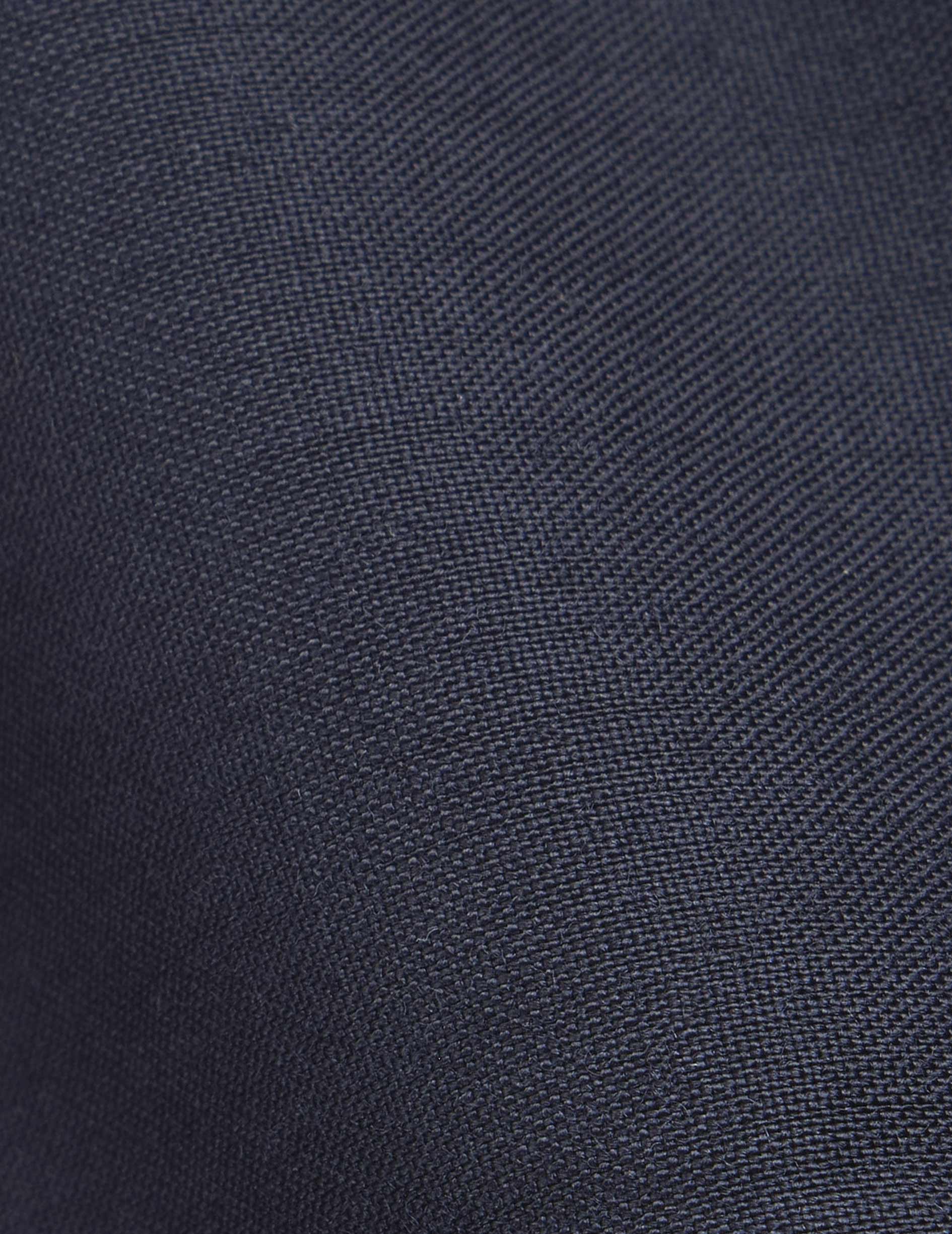 Melinda shirt in navy virgin wool - Virgin wool - Italian Collar