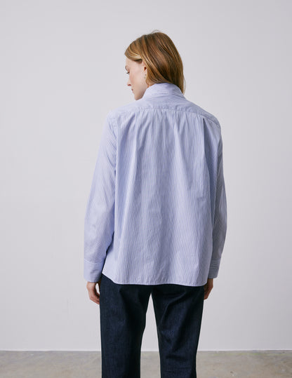 Meryl blue striped shirt