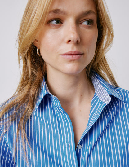 Chemise Meryl rayée bleue
