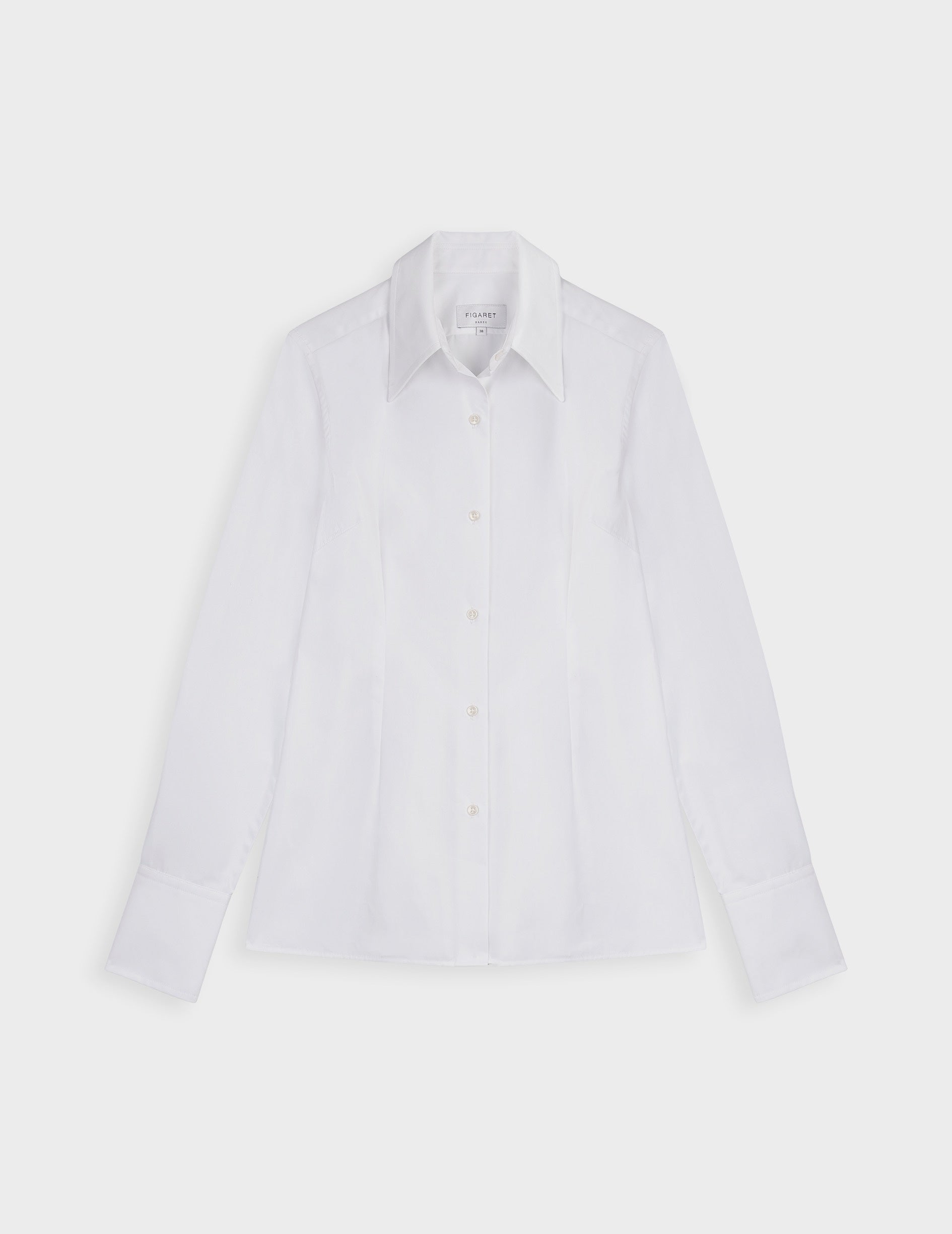 Chemise Naomie blanche - Popeline - Col Chemise