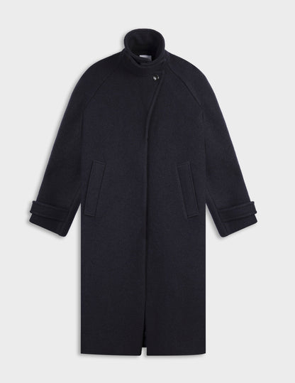 Marielle navy virgin wool coat
