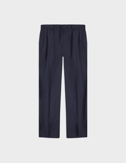 Pantalon Lyzie en laine vierge marine