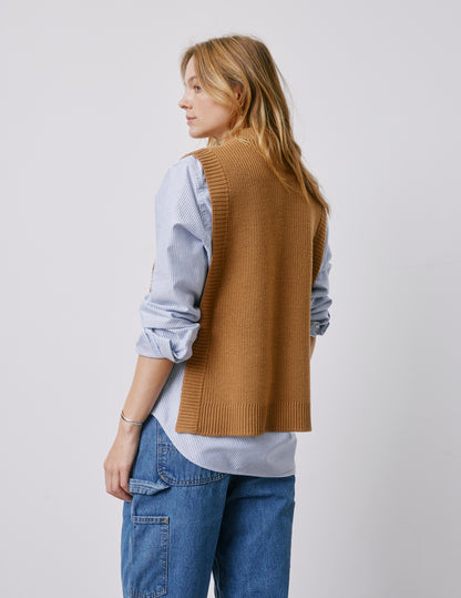 Pull Ilonna en laine mérinos camel
