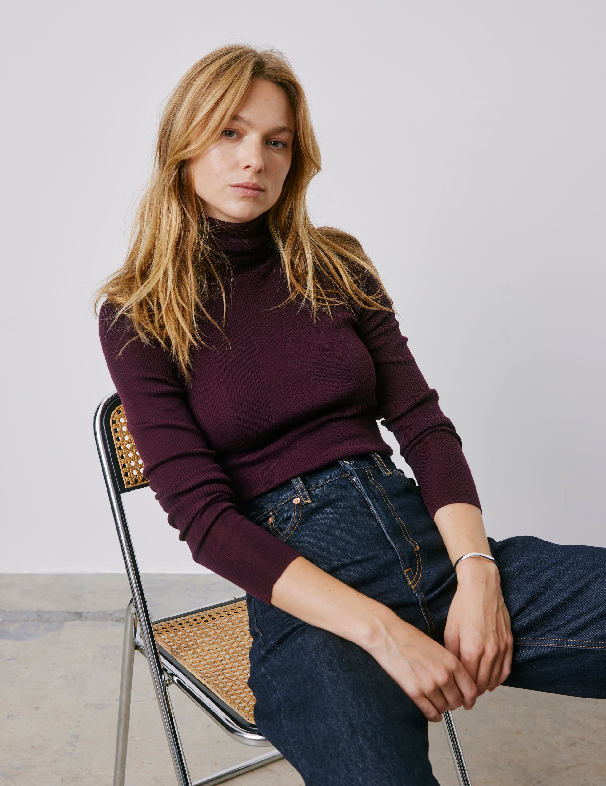 Pull Masha en laine violine