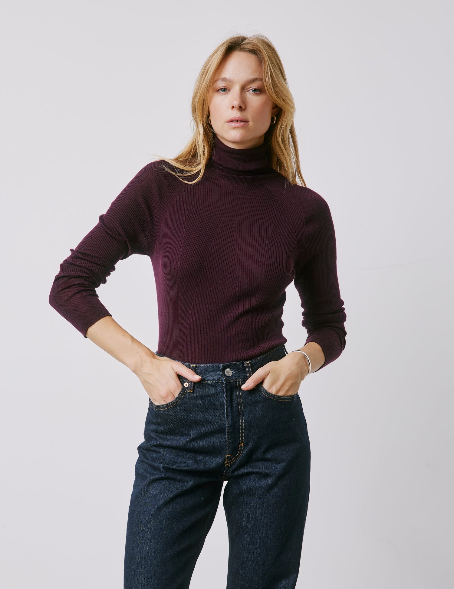 Pull Masha en laine violine