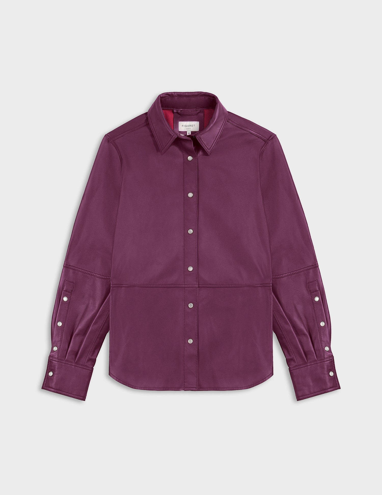 Surchemise Marylou en cuir violine