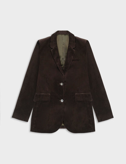 Blazer Glory en velours marron
