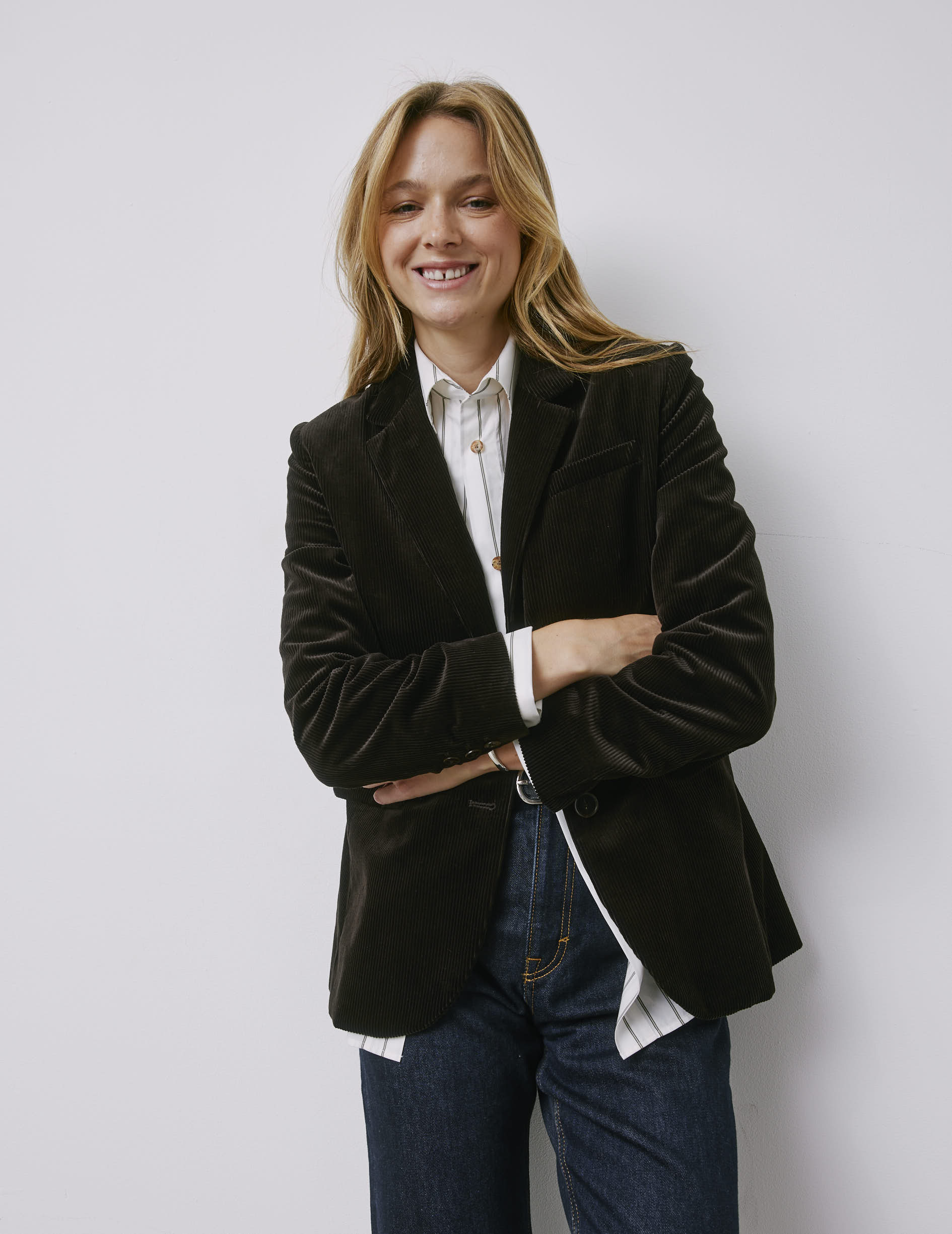 Blazer Glory en velours marron