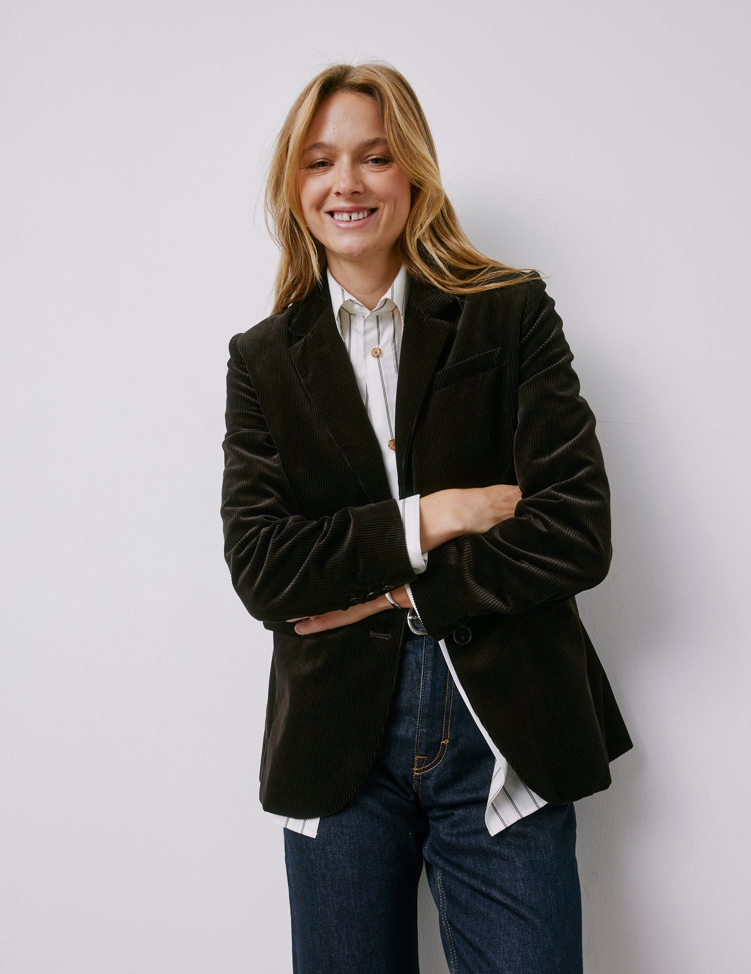 Blazer Glory en velours marron