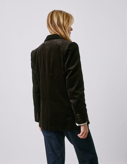 Blazer Glory en velours marron