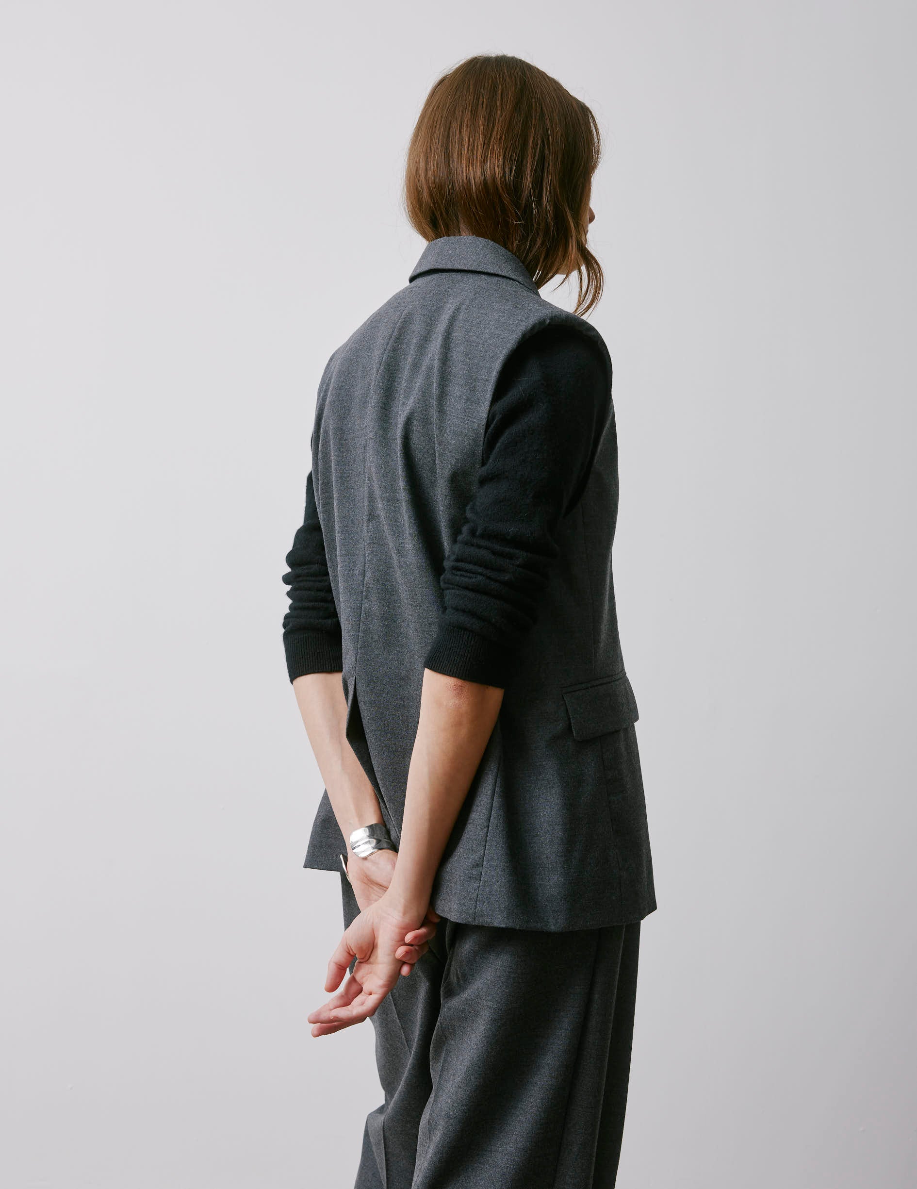 Blazer Monica en laine vierge grise