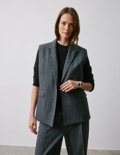 Blazer Monica en laine vierge grise