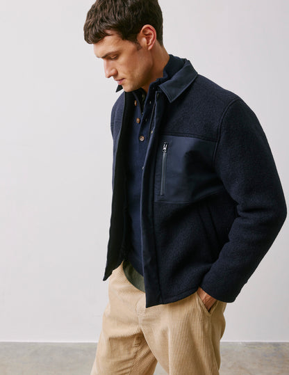 Blouson Maélan en laine marine
