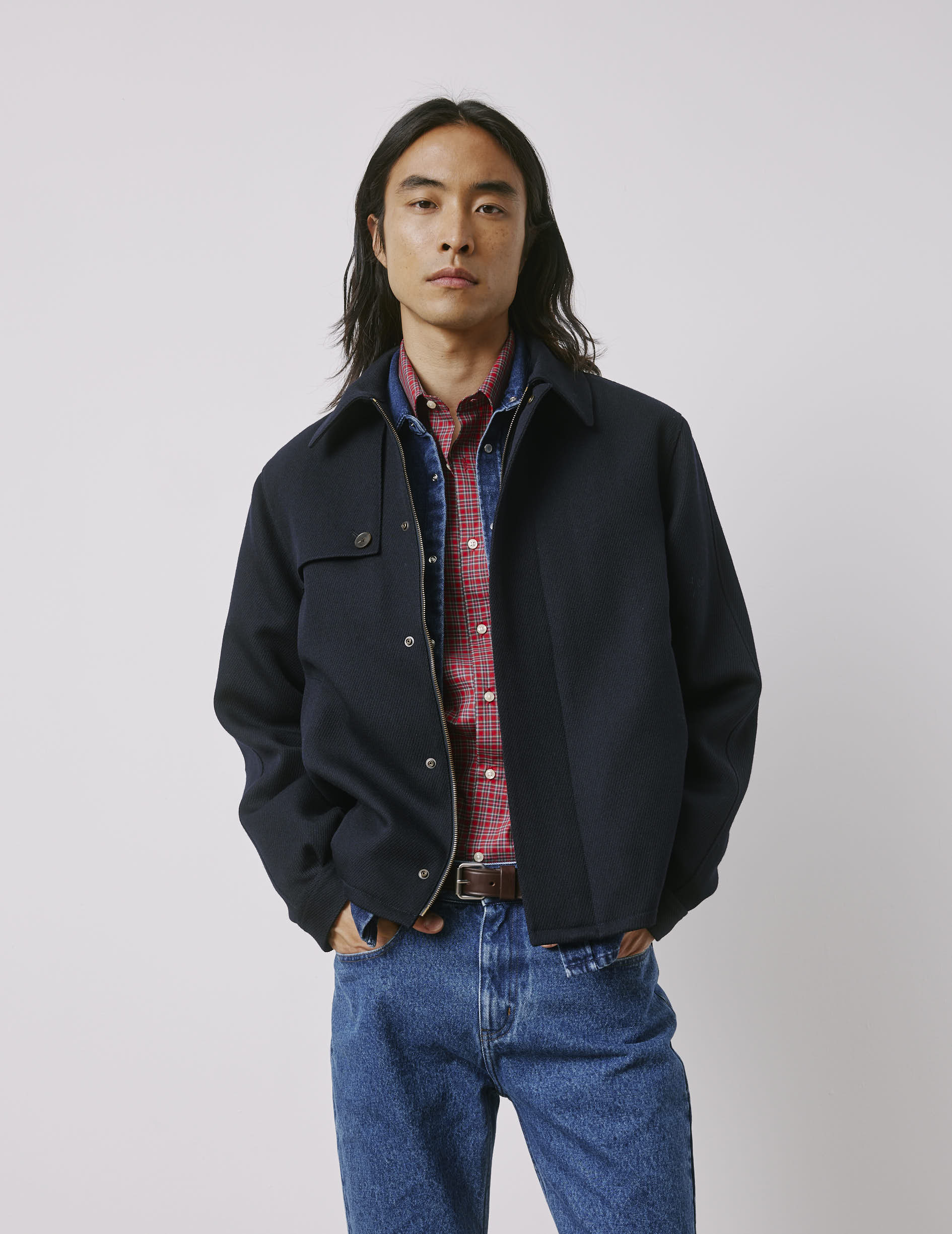 Mattew navy virgin wool jacket