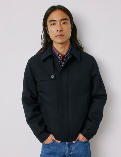 Mattew navy virgin wool jacket