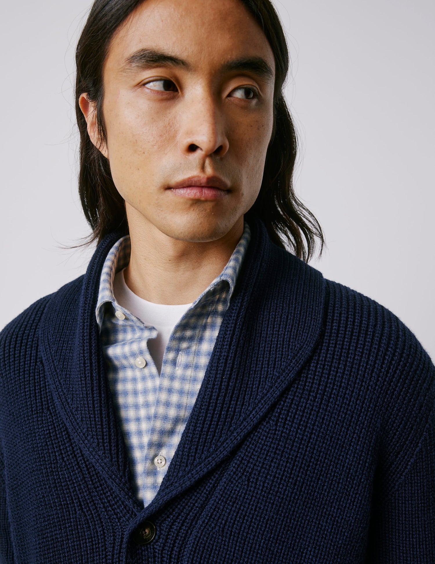 Cardigan Mathis en laine marine