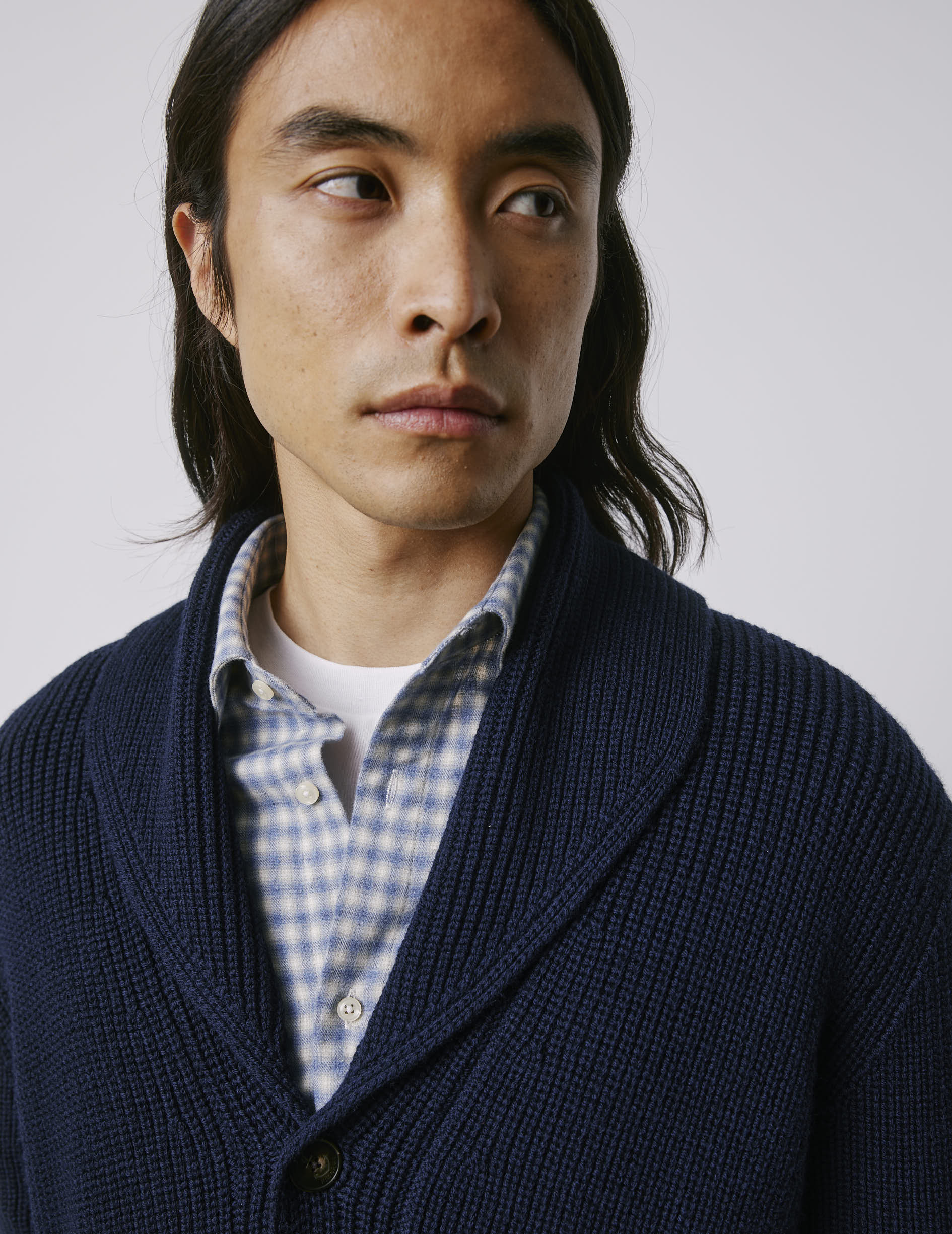 Cardigan Mathis en laine marine