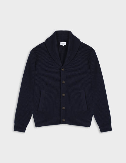 Cardigan Mathis en laine marine