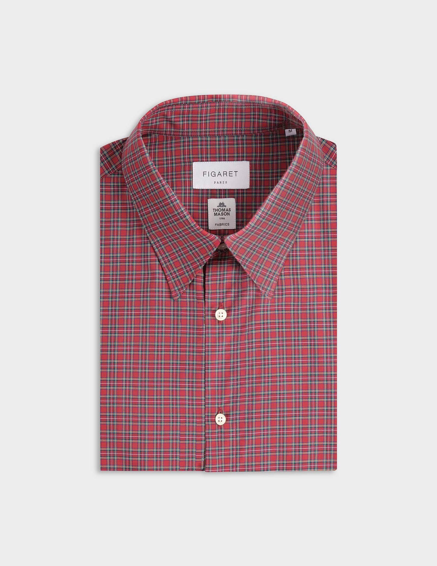 Chemise Antonin à carreaux rouges - Popeline - Col Prodigieux#4