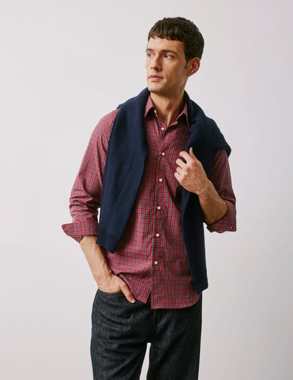 Antonin red checked shirt