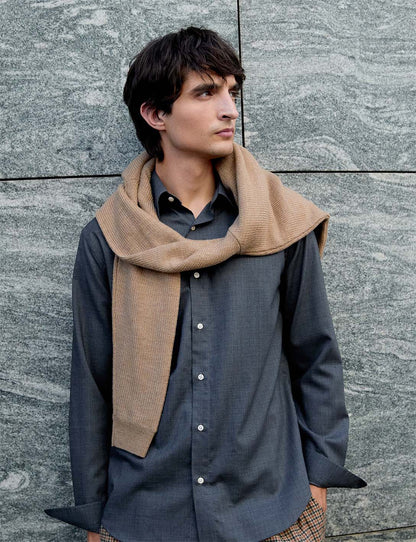 Chemise Antonin en laine vierge grise