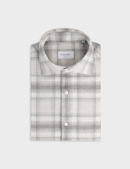 Aristote gray checked shirt