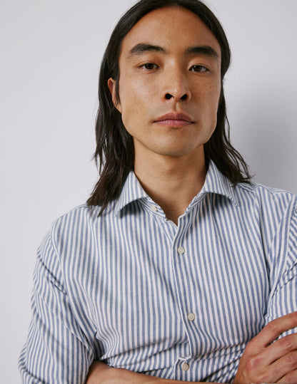 Chemise Aristote rayée bleu marine