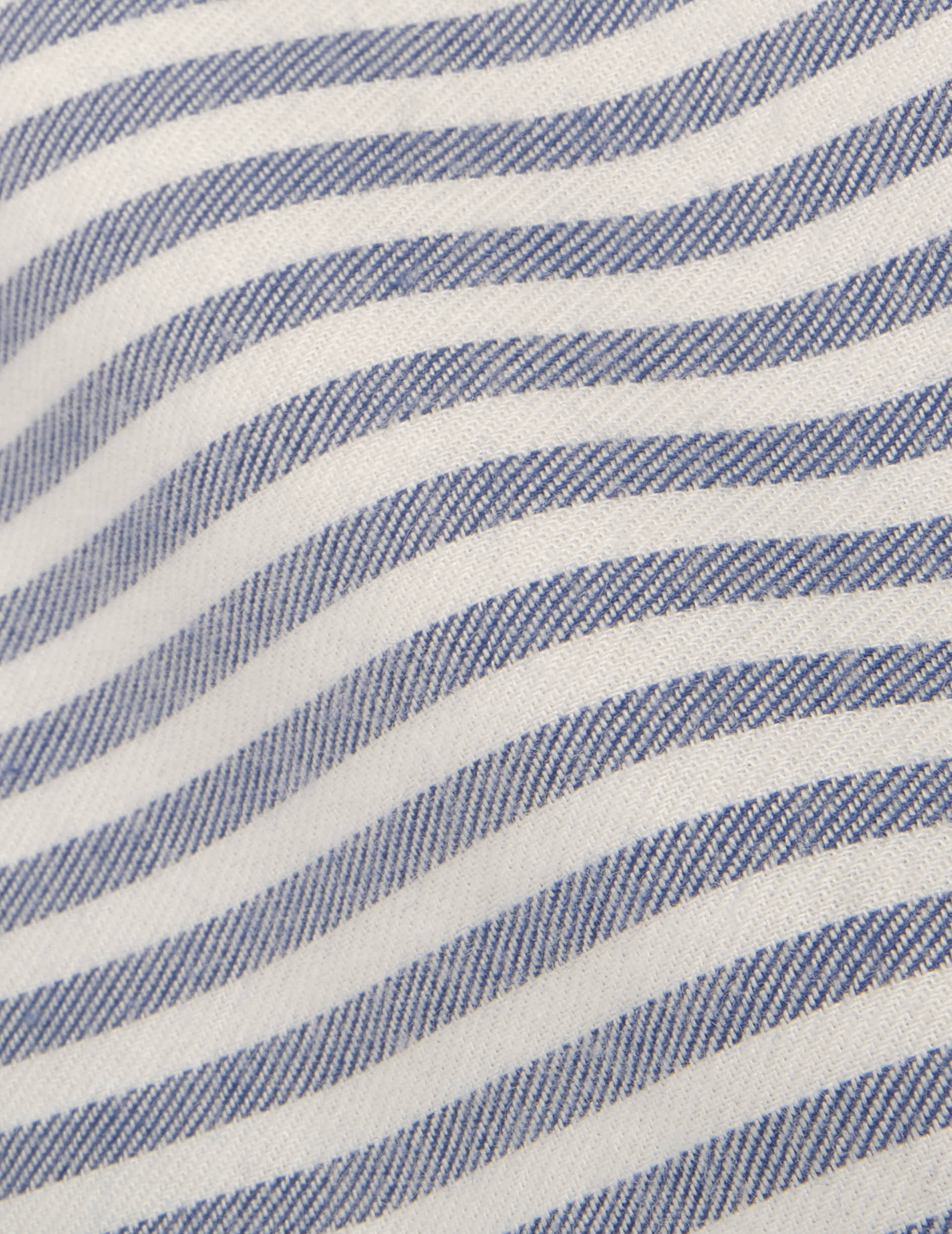 Chemise Aristote rayée bleu marine - Flanelle - Col Italien